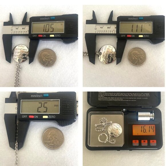 Sterling Silver 925 Engraved Joy Alegria Joie Gioja Rolo Chain Bracelet 7.25" - Picture 10 of 16